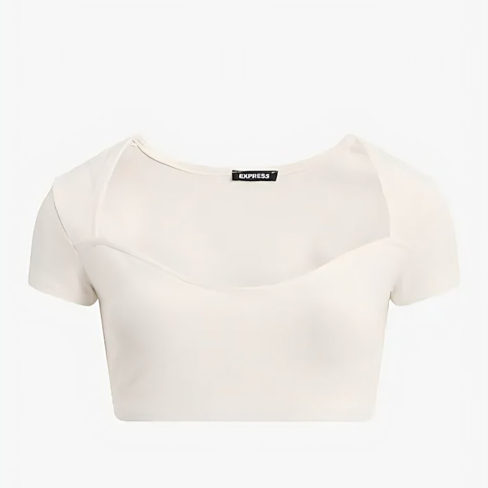 Sweetheart Short Sleeve Cropped Tee